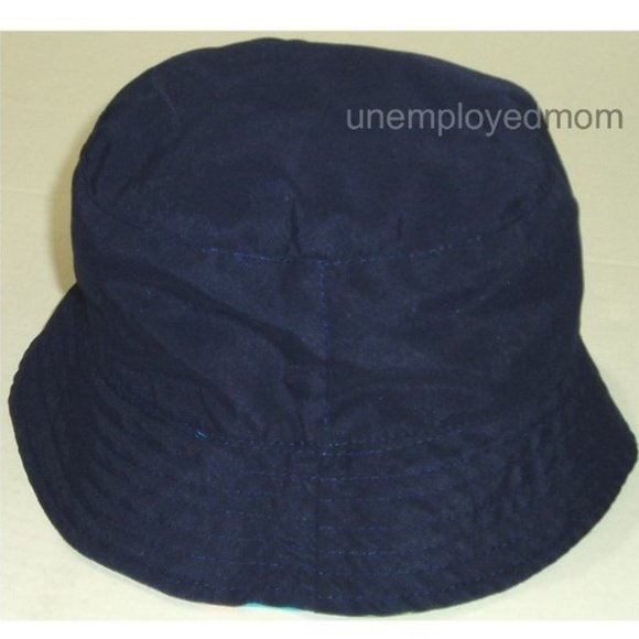 Toddler Stripe Blue Green Bucket Hat Sun Summer - Picture 5 of 6